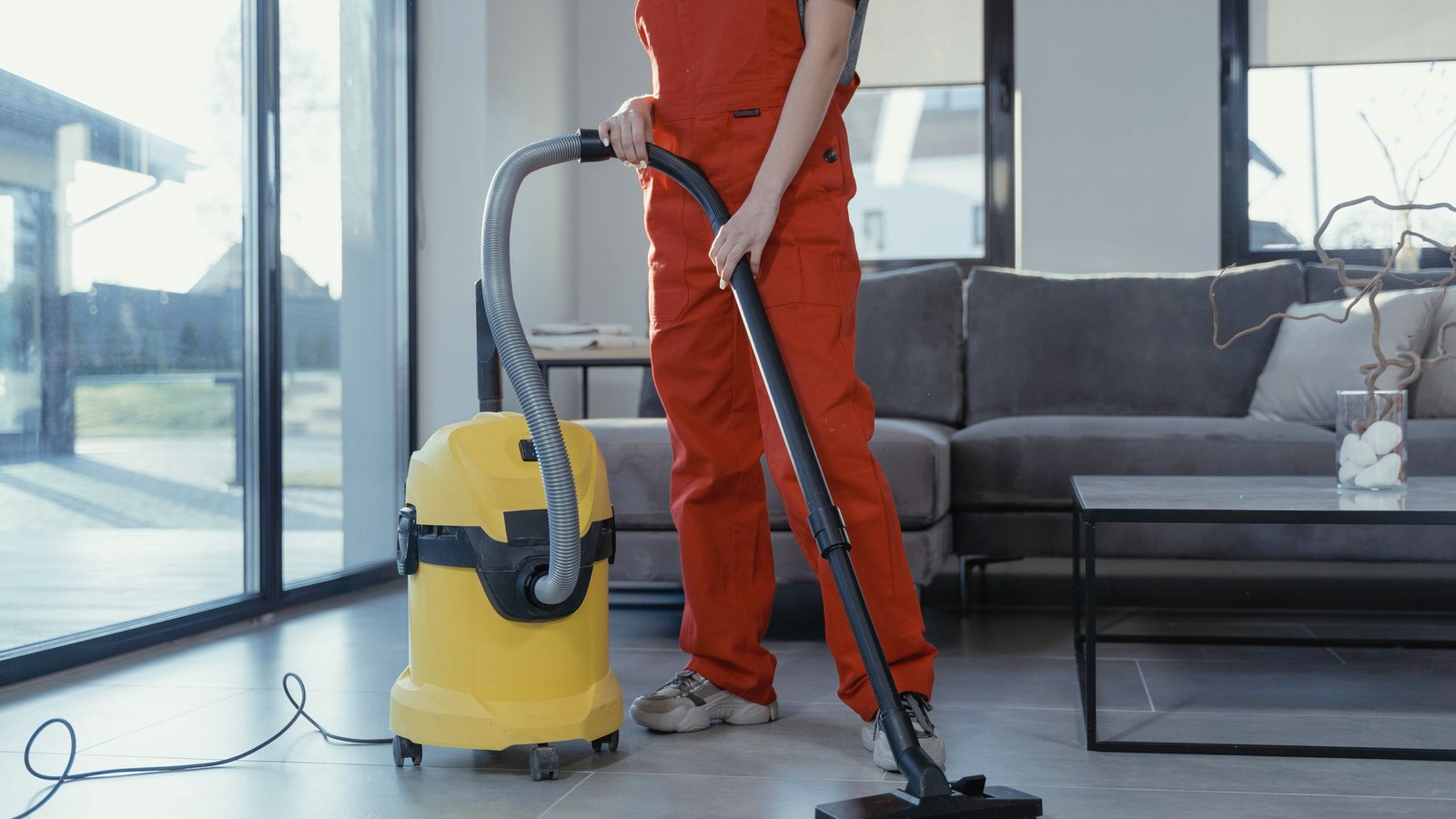 Housekeeping staff maintaining a commercial premises